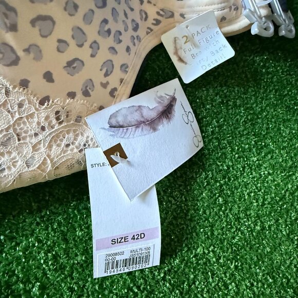 Jessica Simpson Lifting Molded Animal Print 2 Pack Underwire Bra Size 42D NEW - Picture 9 of 12